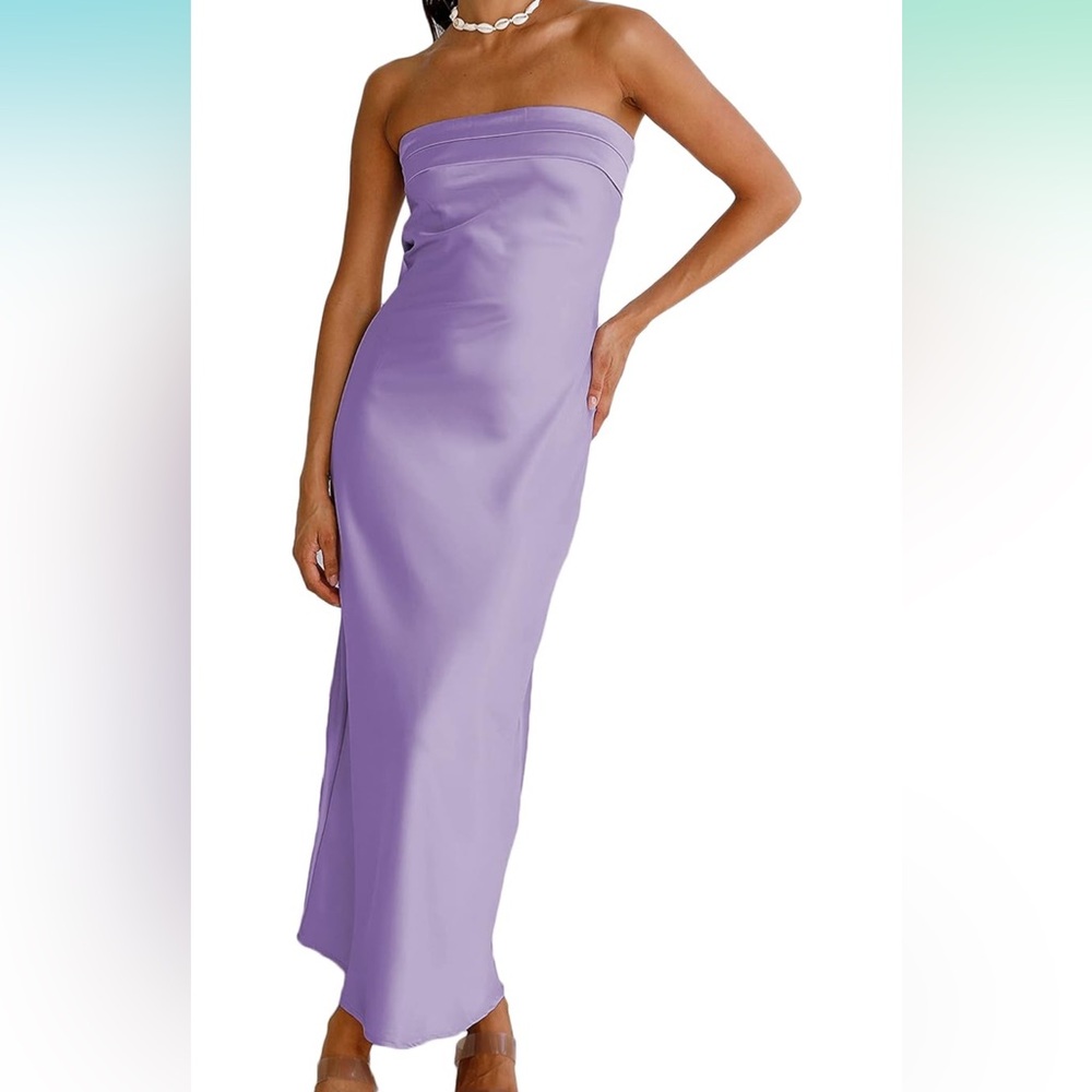 Lilac wedding guest dress